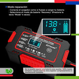 Cargador de Batería Automotriz Inteligente 12V con Pantalla LCD