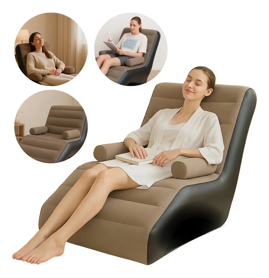 Sofá Inflable Portátil con Reposabrazos