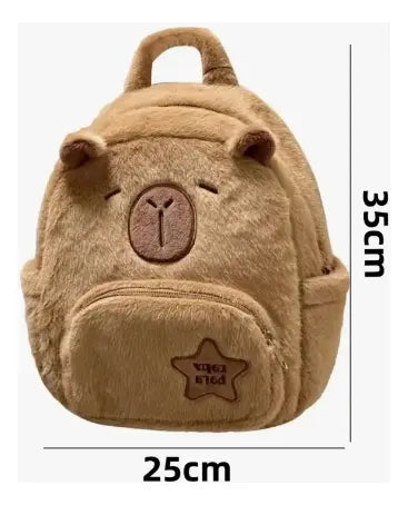 Mochila Capibara Afelpada Kawaii