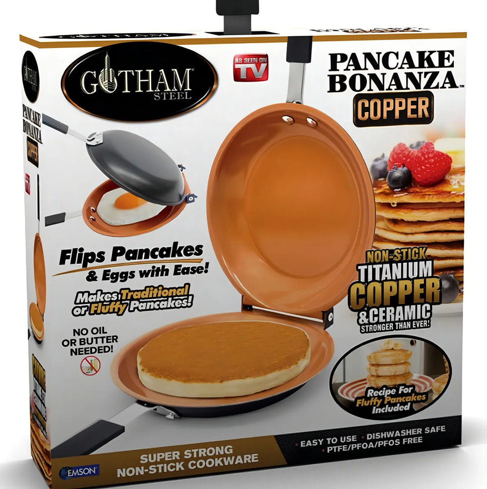 Sartén Doble Cara Antiadherente Gotham Steel Pancake Bonanza