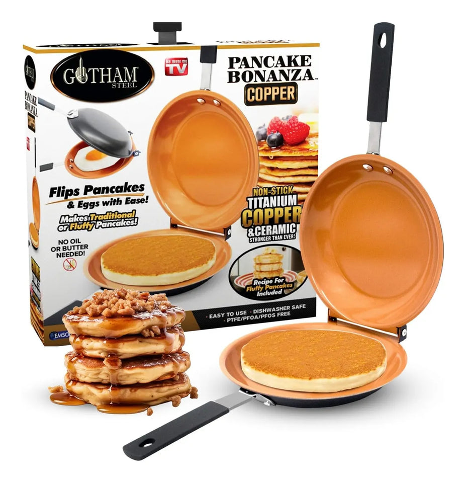 Sartén Doble Cara Antiadherente Gotham Steel Pancake Bonanza