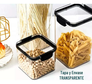 RECIPIENTES ORGANIZADORES PARA GRANOS Y CEREALES – SET X5