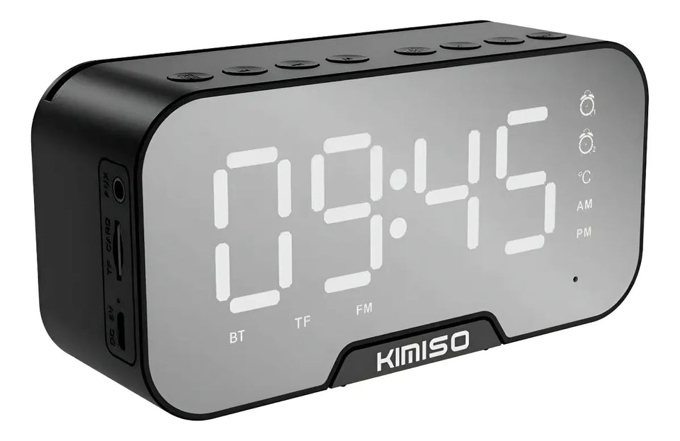 Parlante Despertador Multifuncional con Pantalla LED Espejo