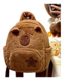 Mochila Capibara Afelpada Kawaii