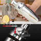 KIT DE COCTELERÍA PROFESIONAL DE 23 PIEZAS CON BASE DE BAMBÚ