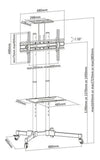 Soporte TV Rodante Pedestal Móvil 32 a 70 Pulgadas