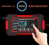 Cargador de Batería Automotriz Inteligente 12V con Pantalla LCD