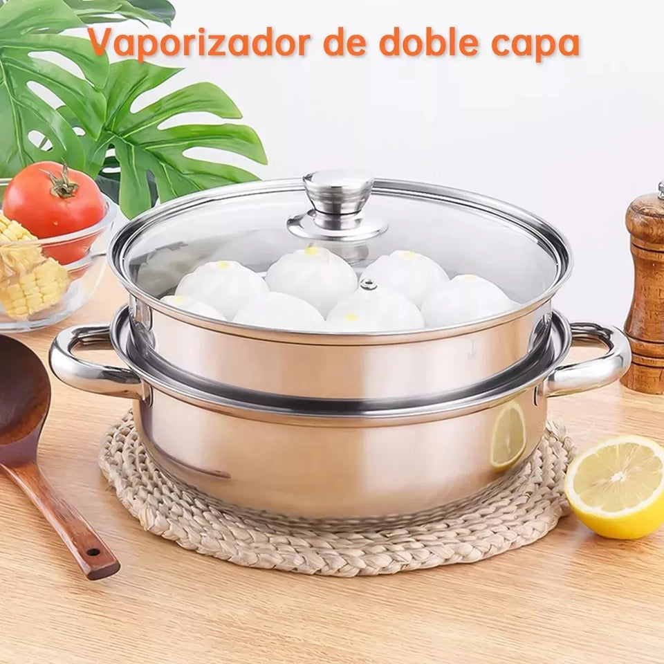 OLLA VAPORERA ACERO INOXIDABLE