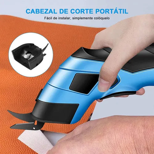 Cortador de Tela Eléctrico Inalámbrico con Doble Cabezal