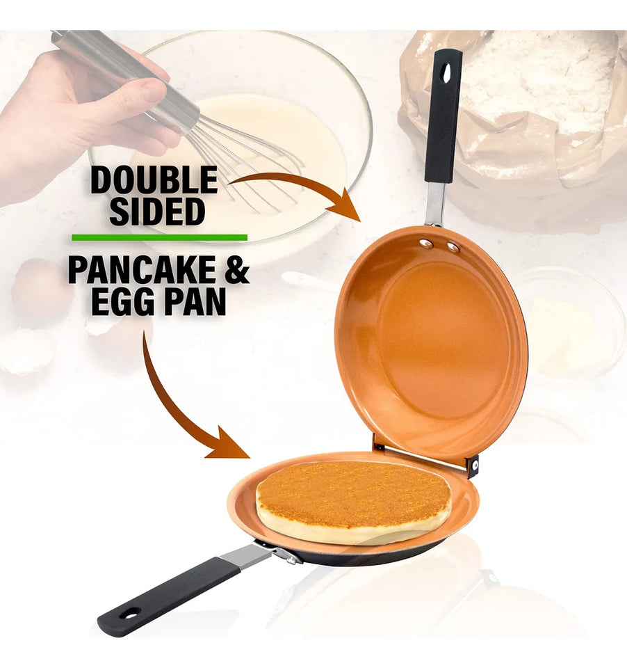 Sartén Doble Cara Antiadherente Gotham Steel Pancake Bonanza