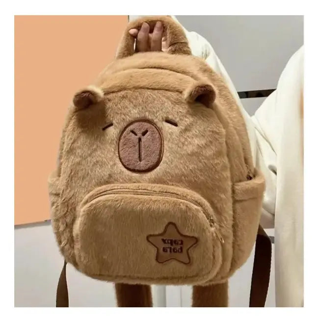 Mochila Capibara Afelpada Kawaii