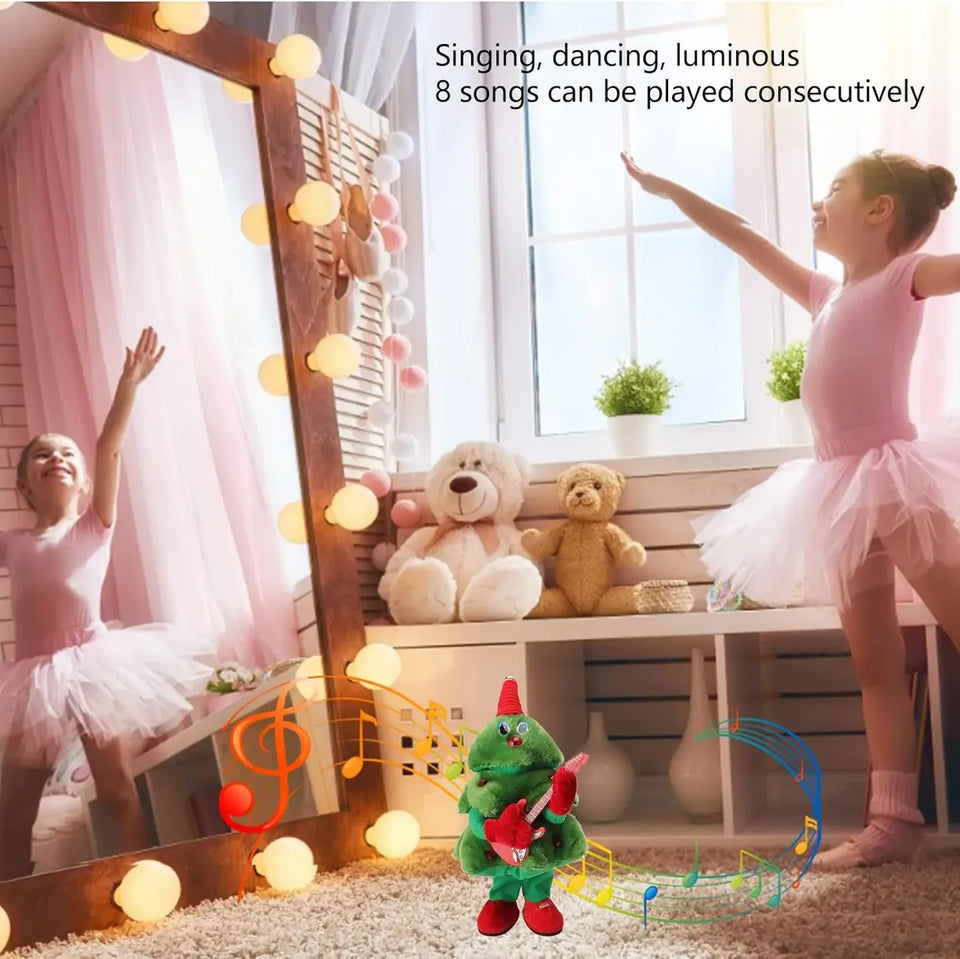 Árbol de Navidad de Peluche que Canta, Baila, Se Ilumina y Repite tu Voz