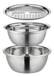 Lavabo Multifuncional de Acero Inoxidable 4 en 1 con Colador y Rallador