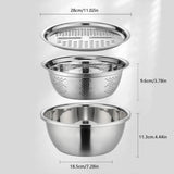 Lavabo Multifuncional de Acero Inoxidable 4 en 1 con Colador y Rallador