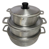 Juego de Calderos en Aluminio Fundido – x3