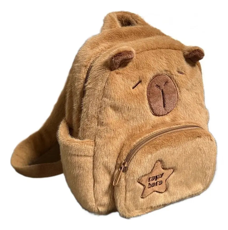 Mochila Capibara Afelpada Kawaii