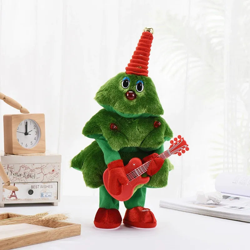Árbol de Navidad de Peluche que Canta, Baila, Se Ilumina y Repite tu Voz