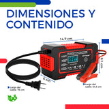 Cargador de Batería Automotriz Inteligente 12V con Pantalla LCD