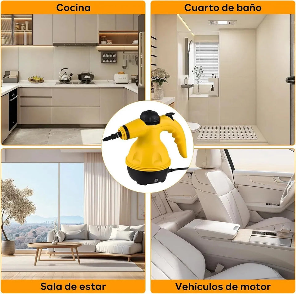 Limpiador a Vapor Portátil 1000W Multiusos de Alta Presión