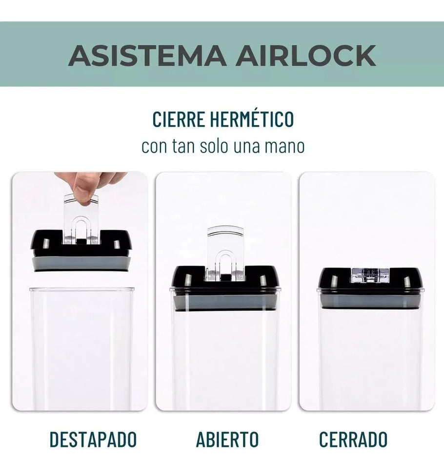RECIPIENTES ORGANIZADORES PARA GRANOS Y CEREALES – SET X5