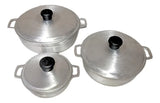 Juego de Calderos en Aluminio Fundido – x3