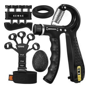 Kit de Entrenamiento para Fuerza de Agarre de Mano y Antebrazo 5 Piezas