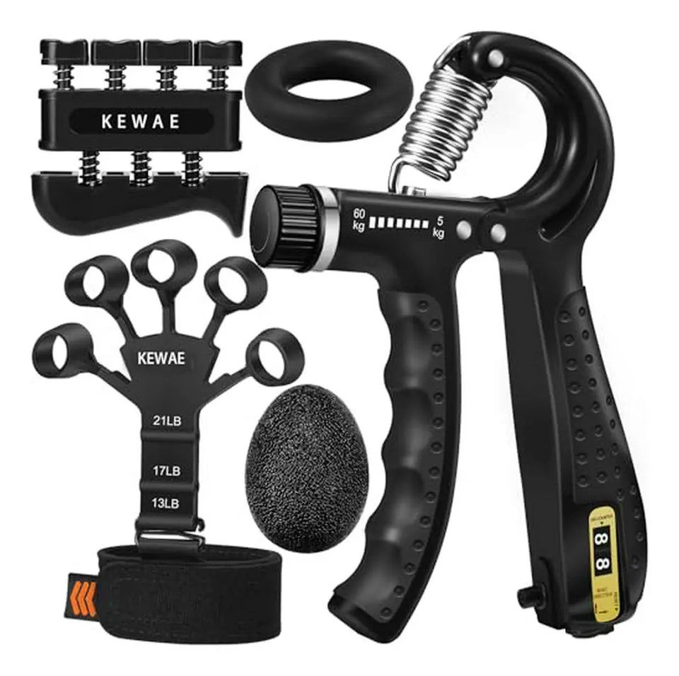 Kit de Entrenamiento para Fuerza de Agarre de Mano y Antebrazo 5 Piezas