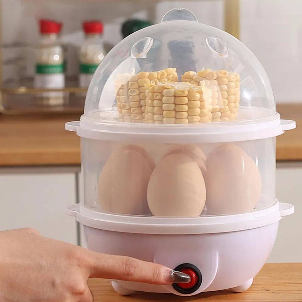 Hervidor Eléctrico de Huevos 2 Niveles para 14 Huevos