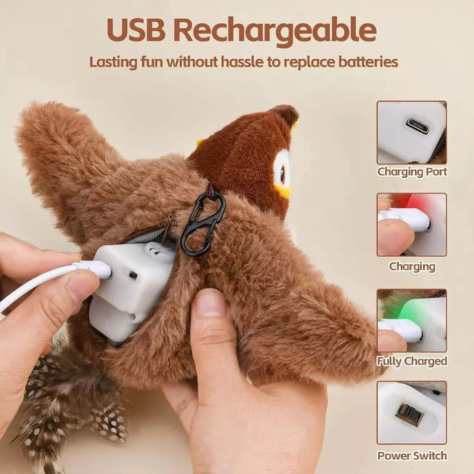 Juguete Interactivo de Pájaro Electrónico para Gatos