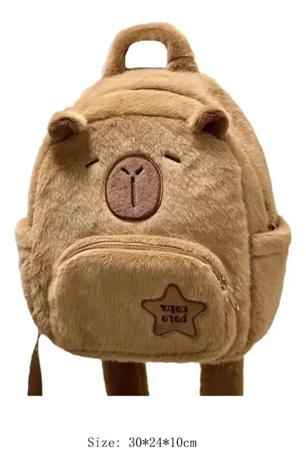 Mochila Capibara Afelpada Kawaii