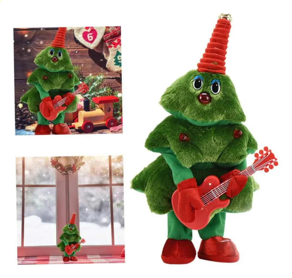 Árbol de Navidad de Peluche que Canta, Baila, Se Ilumina y Repite tu Voz