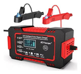 Cargador de Batería Automotriz Inteligente 12V con Pantalla LCD