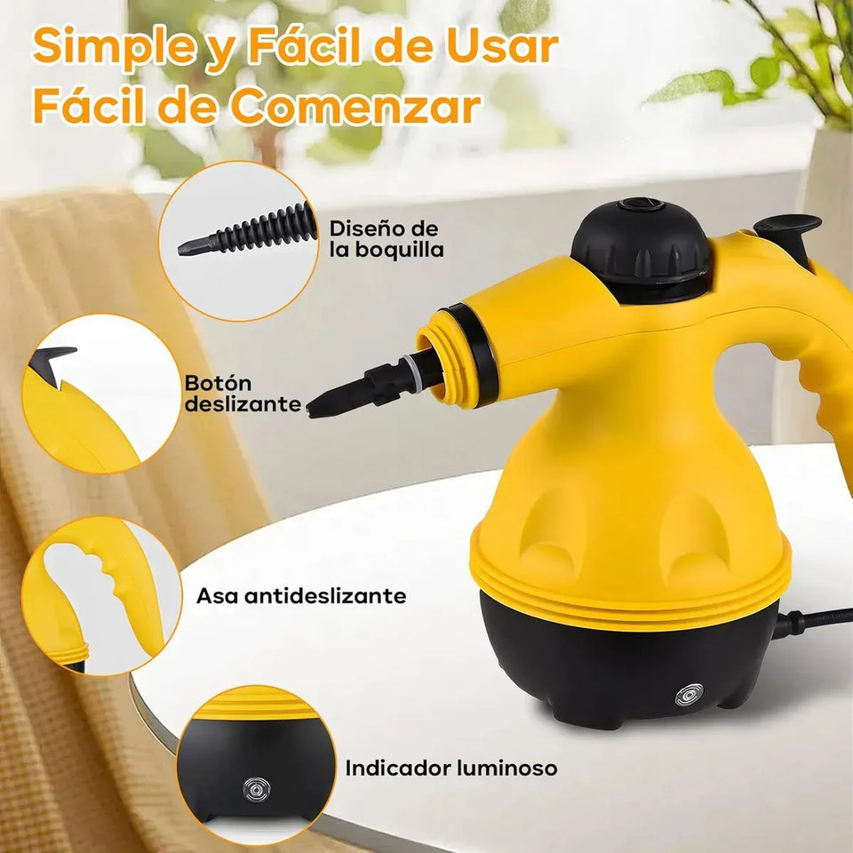 Limpiador a Vapor Portátil 1000W Multiusos de Alta Presión