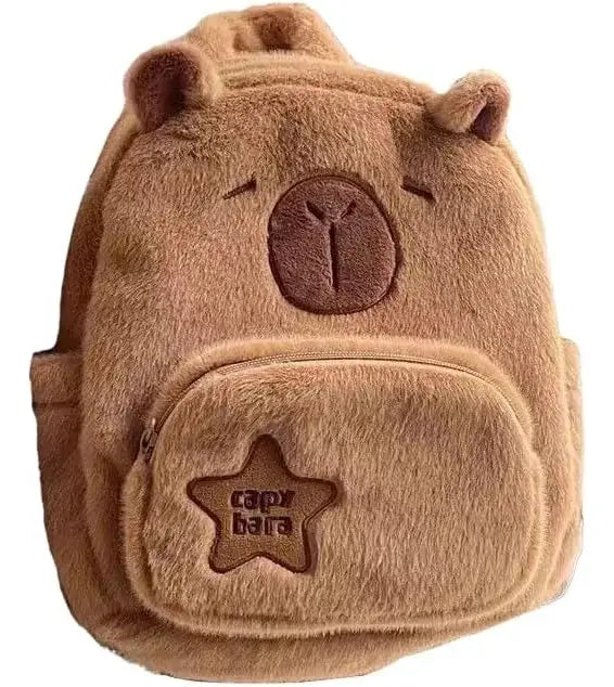 Mochila Capibara Afelpada Kawaii