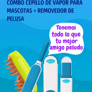 Combo Cepillo Y Removedor Pelusa Mascota