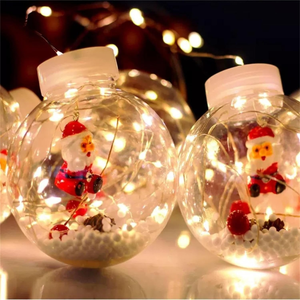 Bolas De Navidad Con Luces Y Figuras X10