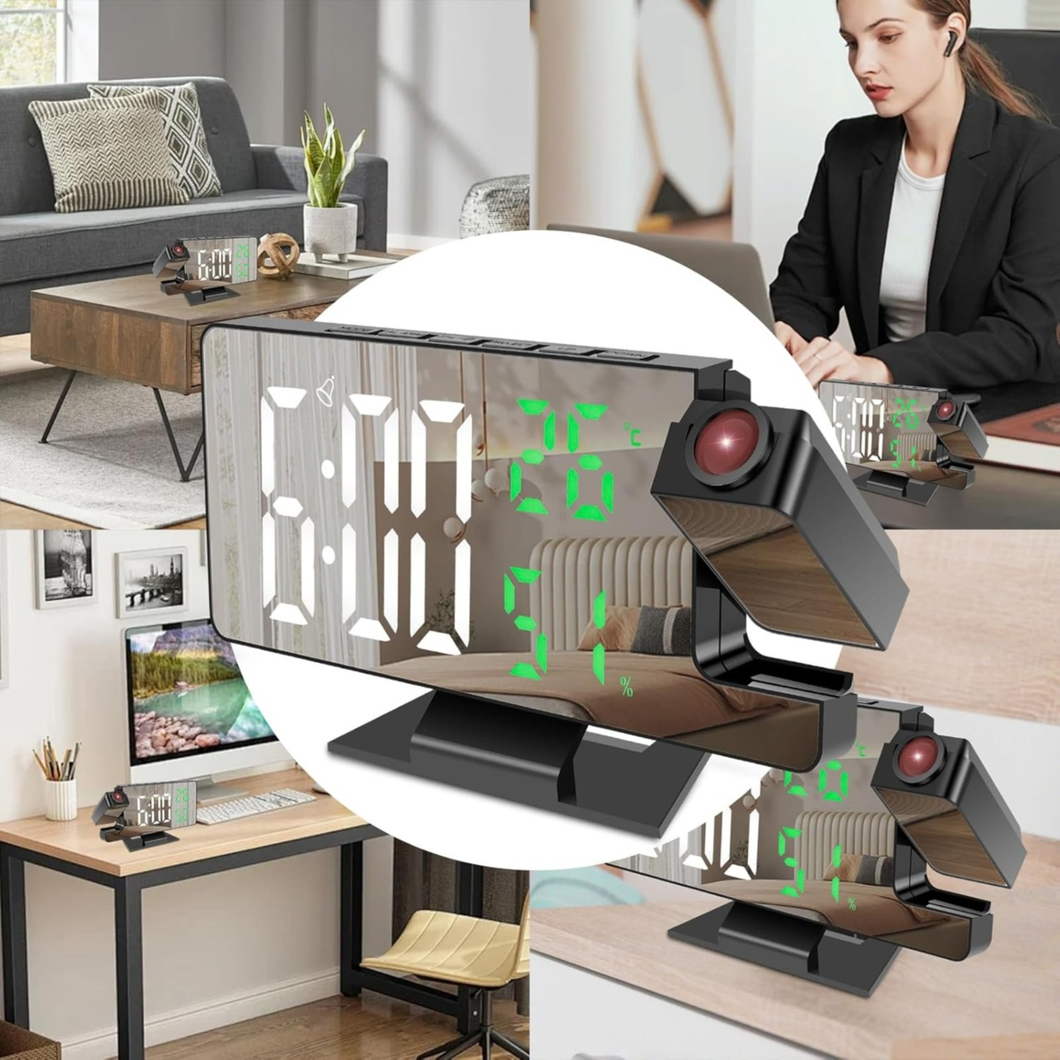 Reloj Led Con Alarma Proyecta La Hora