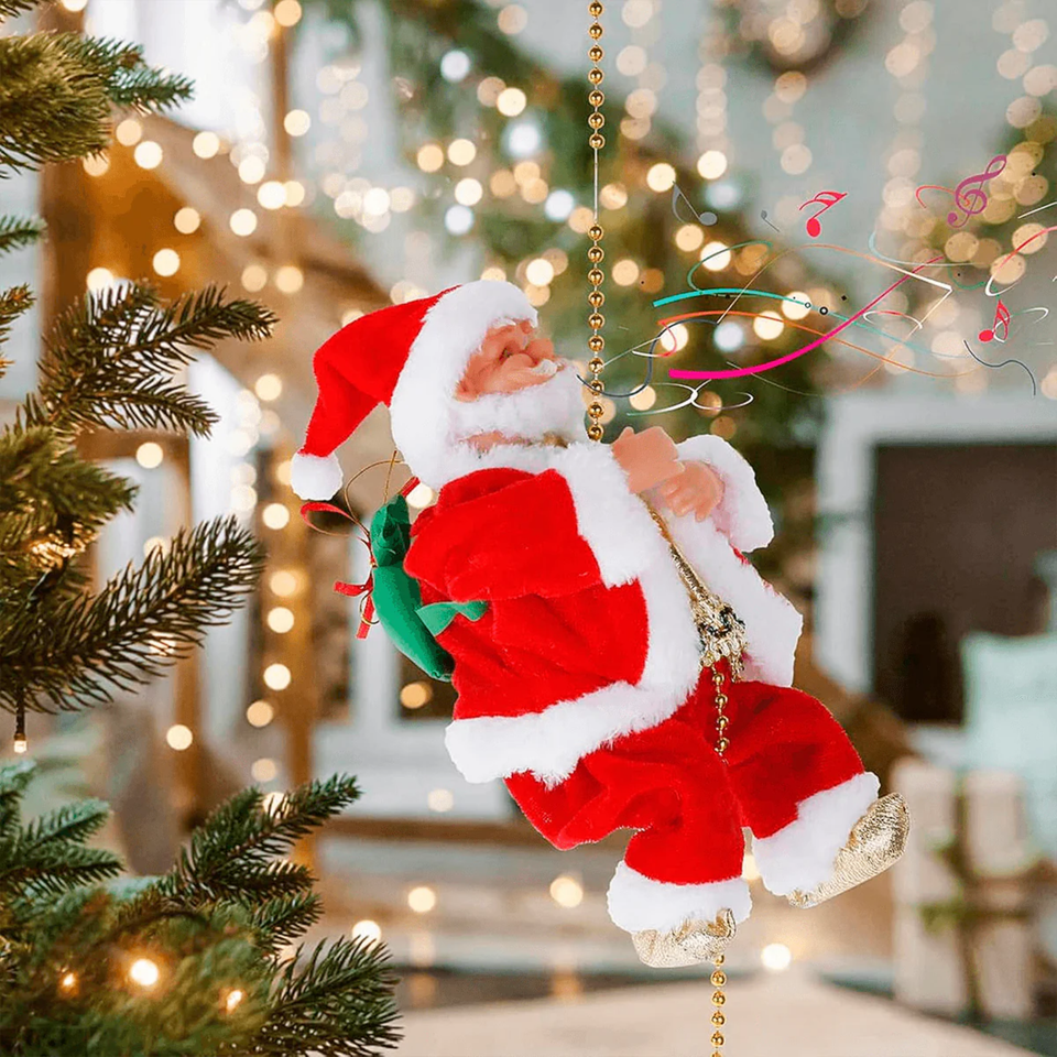 Papa Noel Escalador Cuerda Sube Y Baja