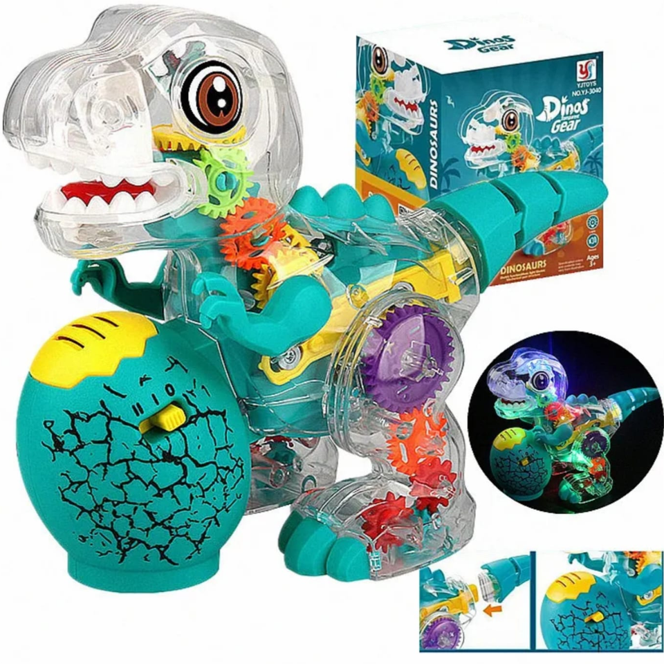 Dinosaurio Transparente Musical Luces J