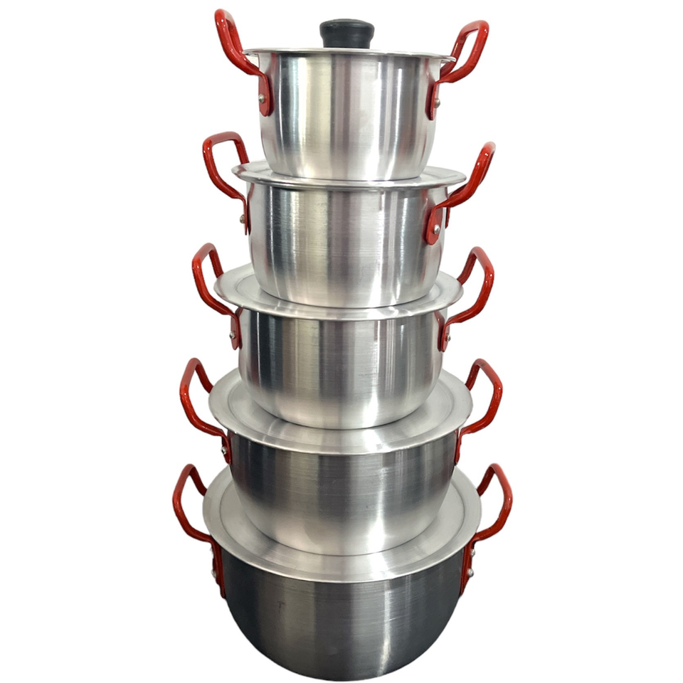 Juego De Ollas Con Oreja Roja x5