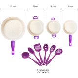 Juego De Ollas Con Cucharas 13 Piezas