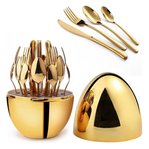 Juego Cubiertos De 24 Piezas Base Huevo