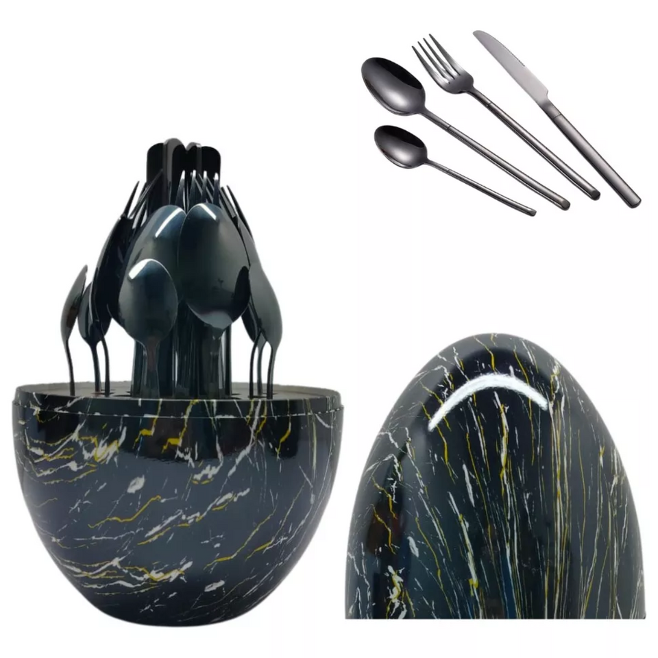 Juego Cubiertos De 24 Piezas Base Huevo