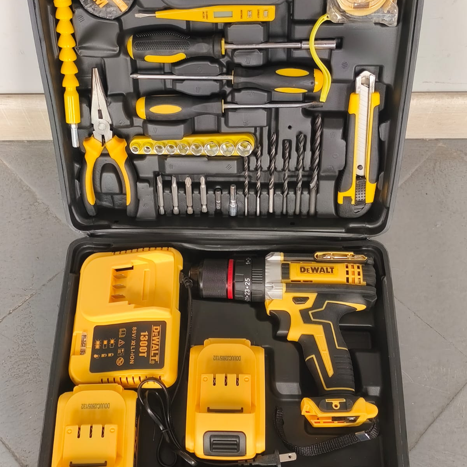 Taladro inalámbrico 88V Max con kit completo de herramientas