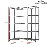 Closet armario ropero de tela plegable en L