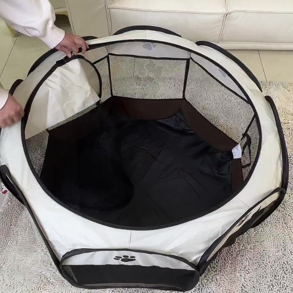 Corral para mascotas plegable y portátil