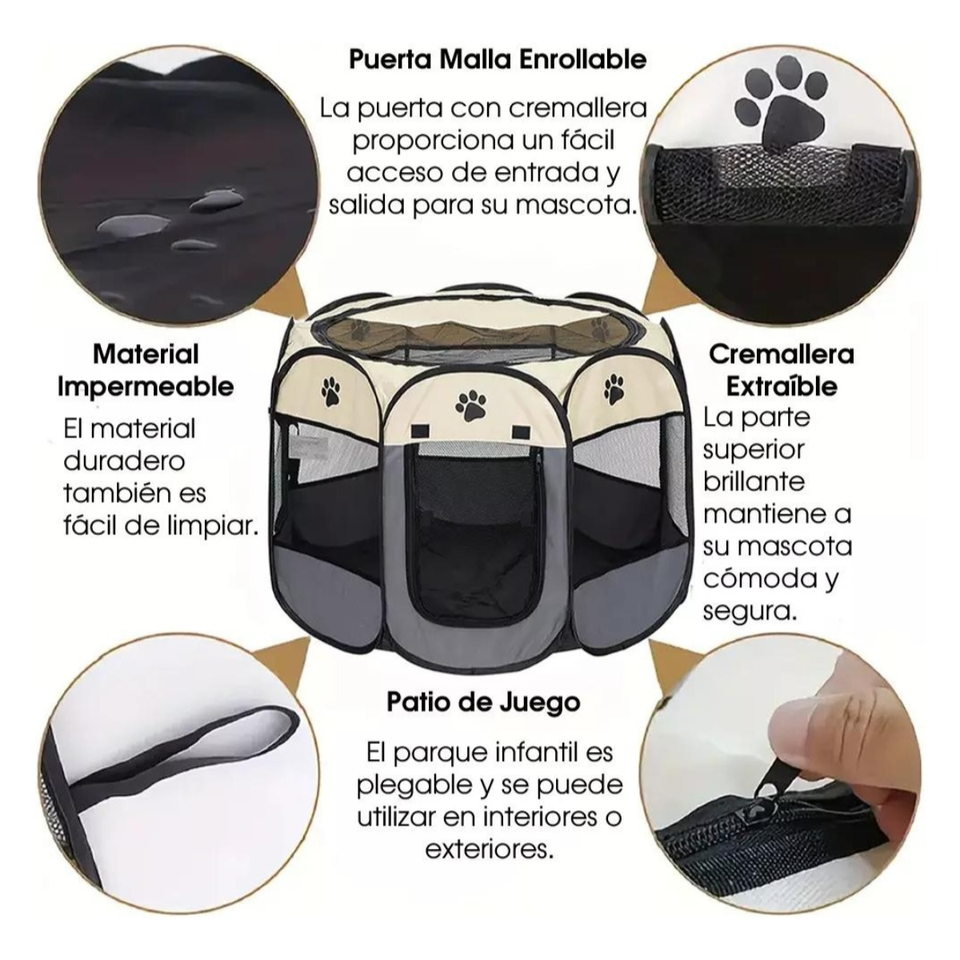 Corral para mascotas plegable y portátil