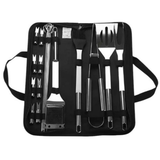 Set parrillero estuche kit bbq para asados con 15 utensilios