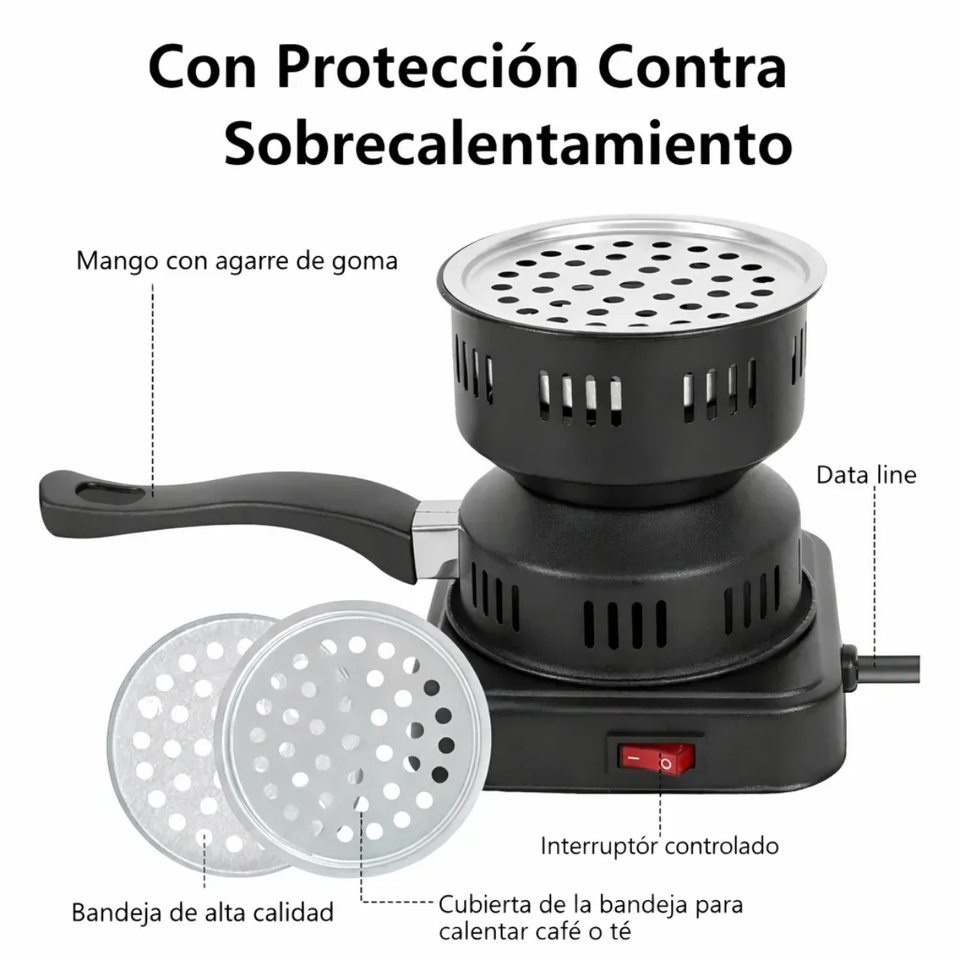 Estufa eléctrica de carbón multifuncional 600w