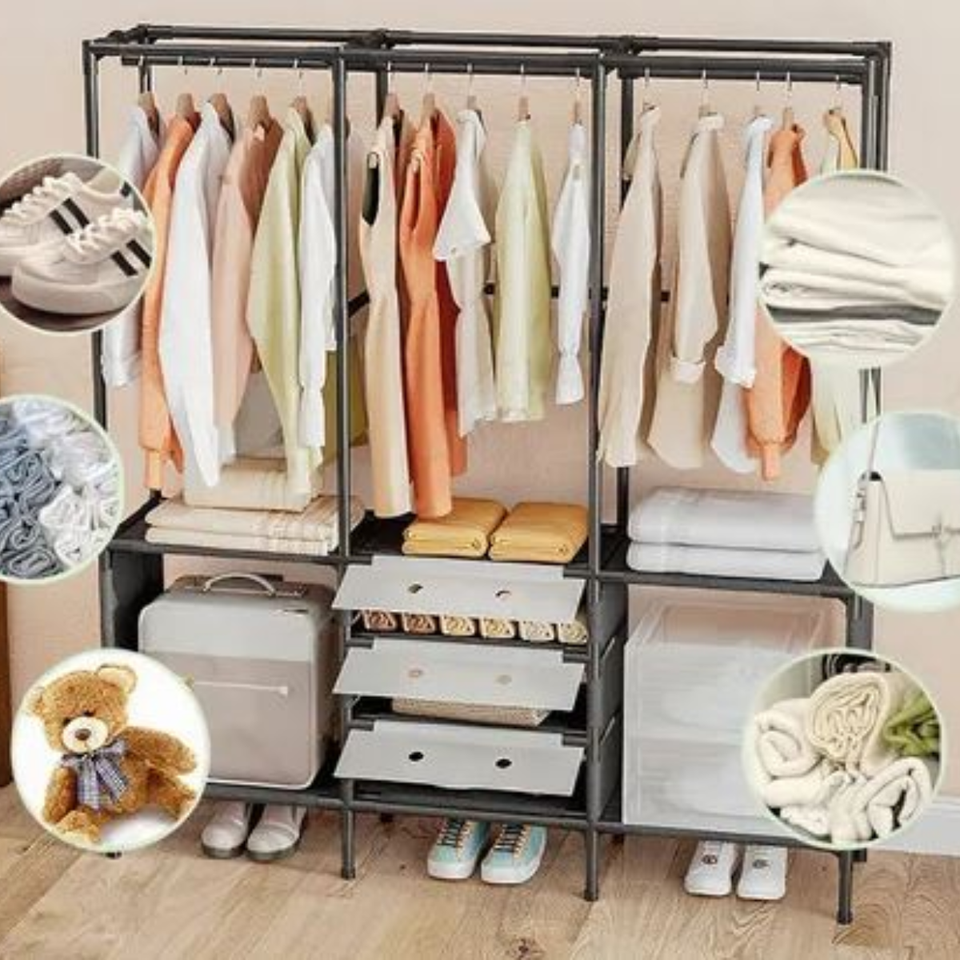Closet de lujo 3 cuerpos con tapa acrílico